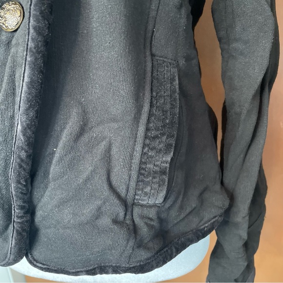 American Eagle Women’s Black Double Breasted Military Band Jacket Large - Picture 6 of 14